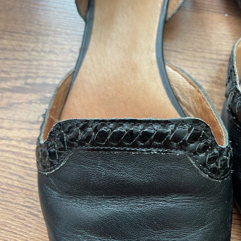 Jack Rogers black leather round toe d’Orsay flats, size 8 - Picture 3 of 9